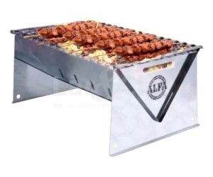 SUPORTEL CHURRASQUEIRA INOX A CARVÃO DESMONTAVEL