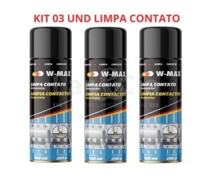 KIT 03 WURTH LIMPA CONTATO SPRAY W-MAX 300ML