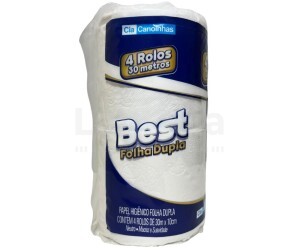 KIT 05 PAPEL HIGIENICO FOLHA DUPLA 30 MTS BEST NEUTRO