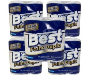 KIT 05 PAPEL HIGIENICO FOLHA DUPLA 30 MTS BEST NEUTRO